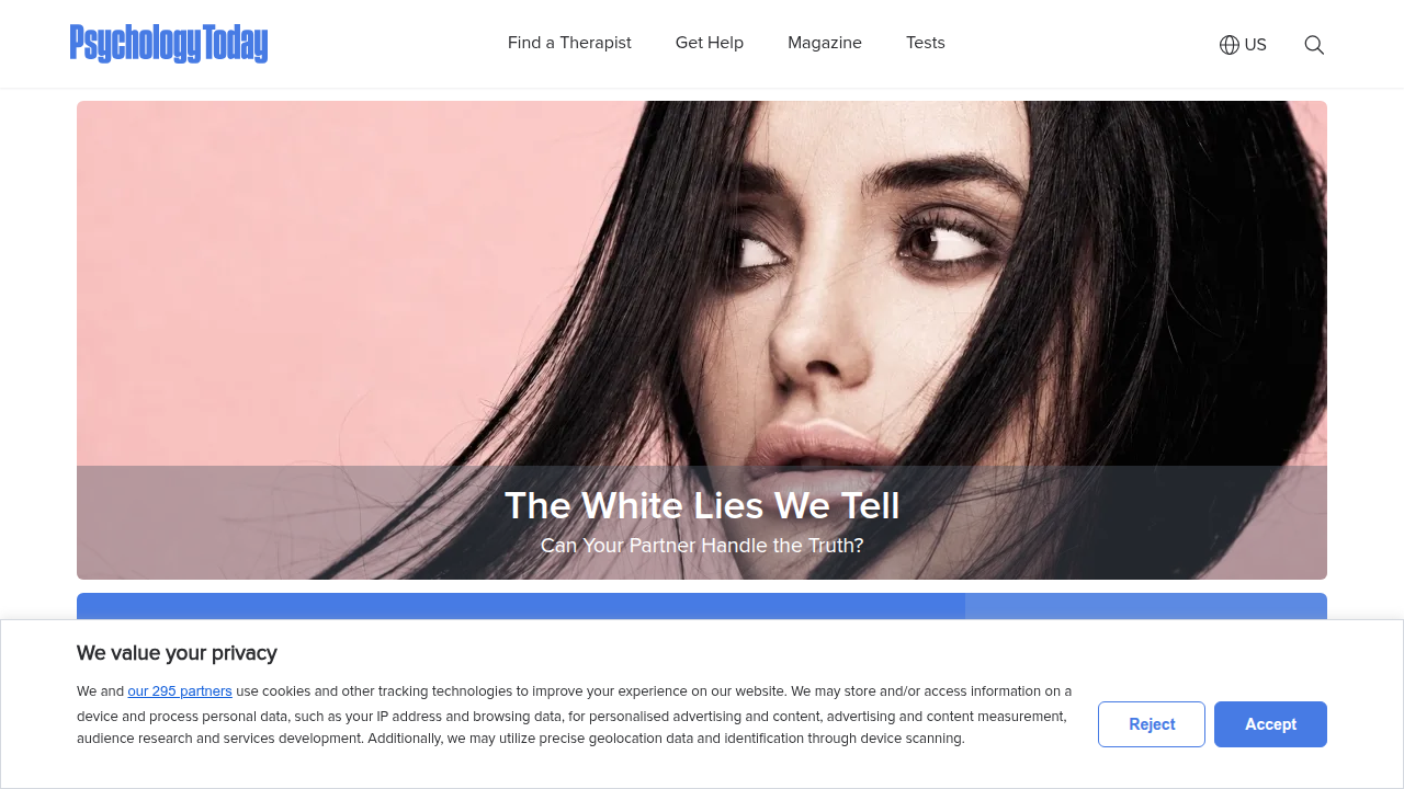 Screenshot of the Psychology Today homepage, a leading directory for finding mental health professionals.