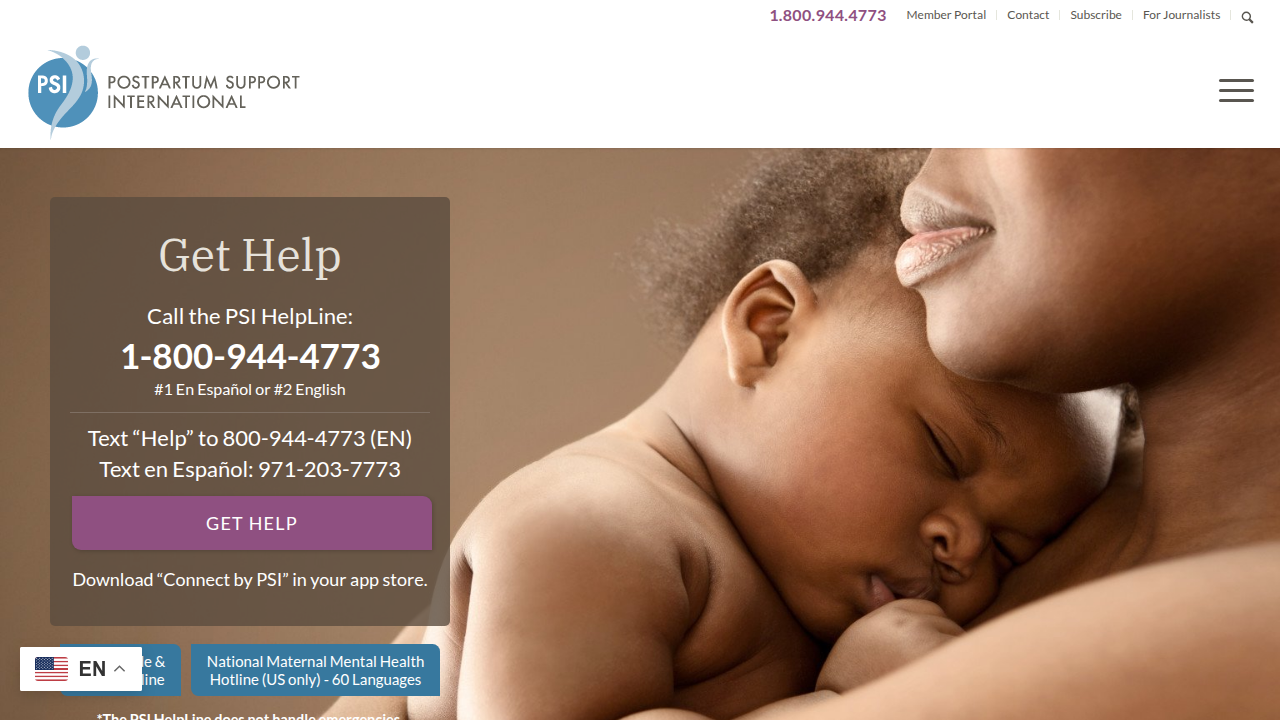 Postpartum Support International offers resources and a directory to help new parents find support and therapy.