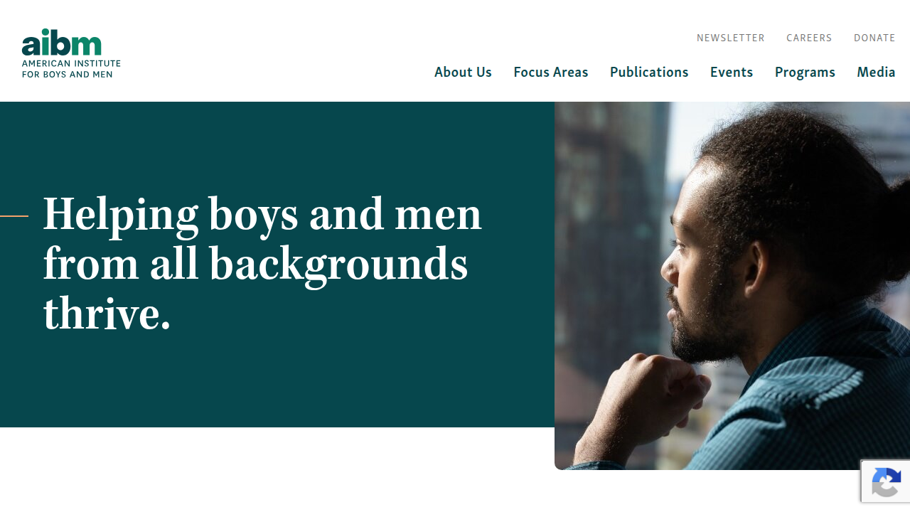 Screenshot of AIBM's research page highlighting data and insights on male loneliness and isolation.