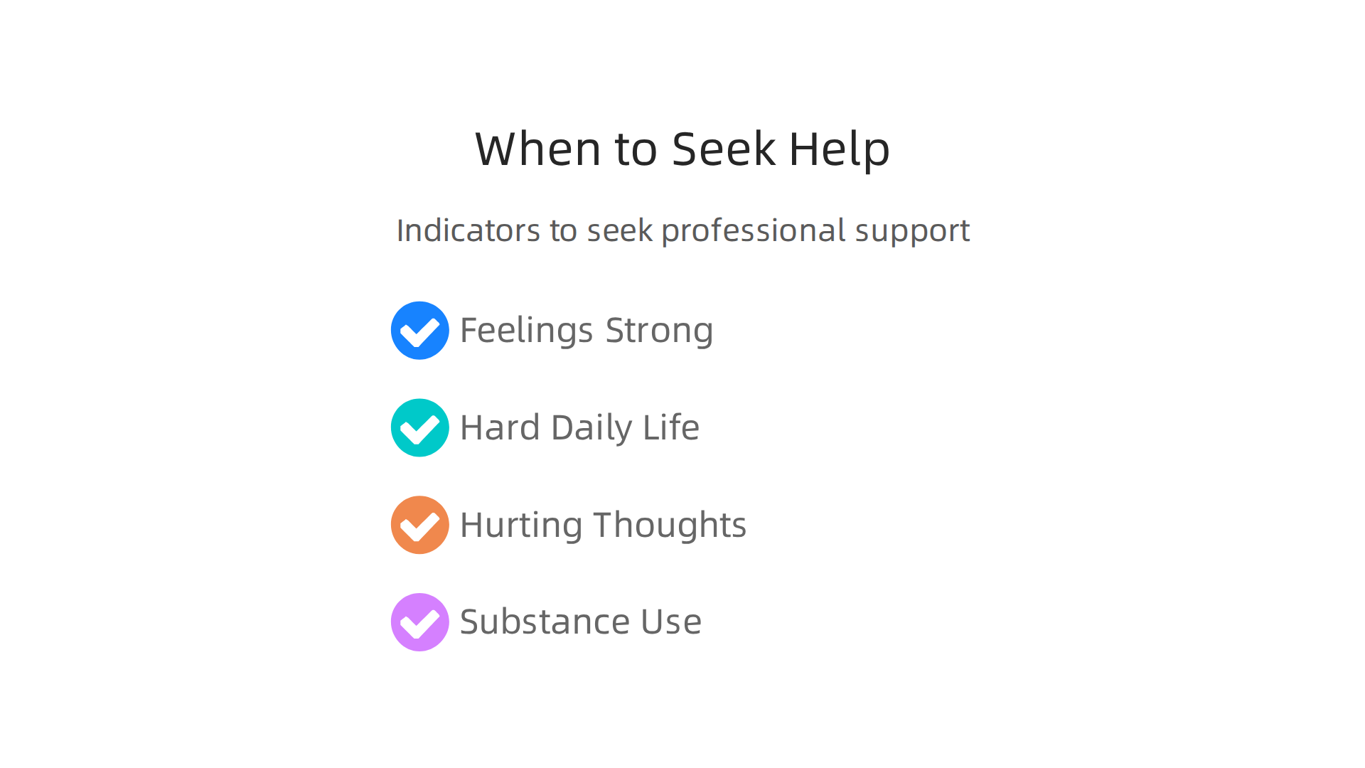 Indicators that suggest it might be time to seek professional support for mental health concerns.