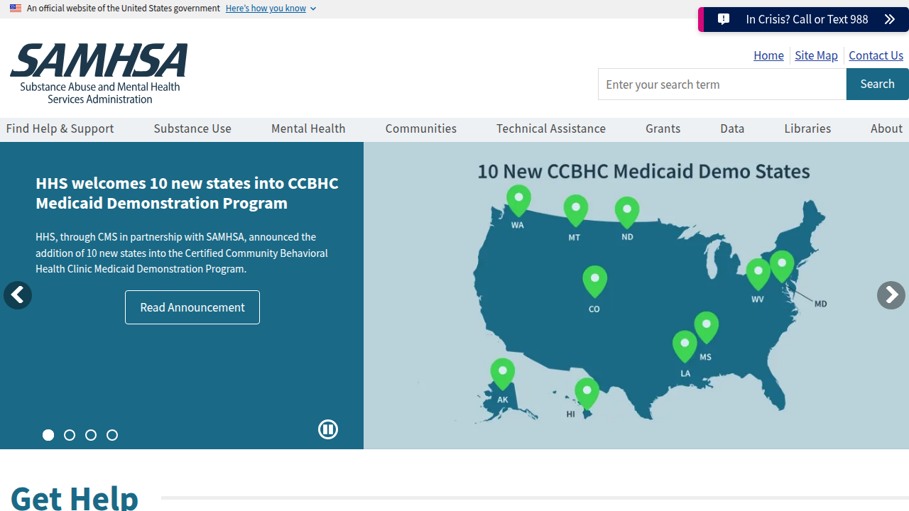 The SAMHSA website offers resources, including a locator tool for mental health services, often at reduced costs.
