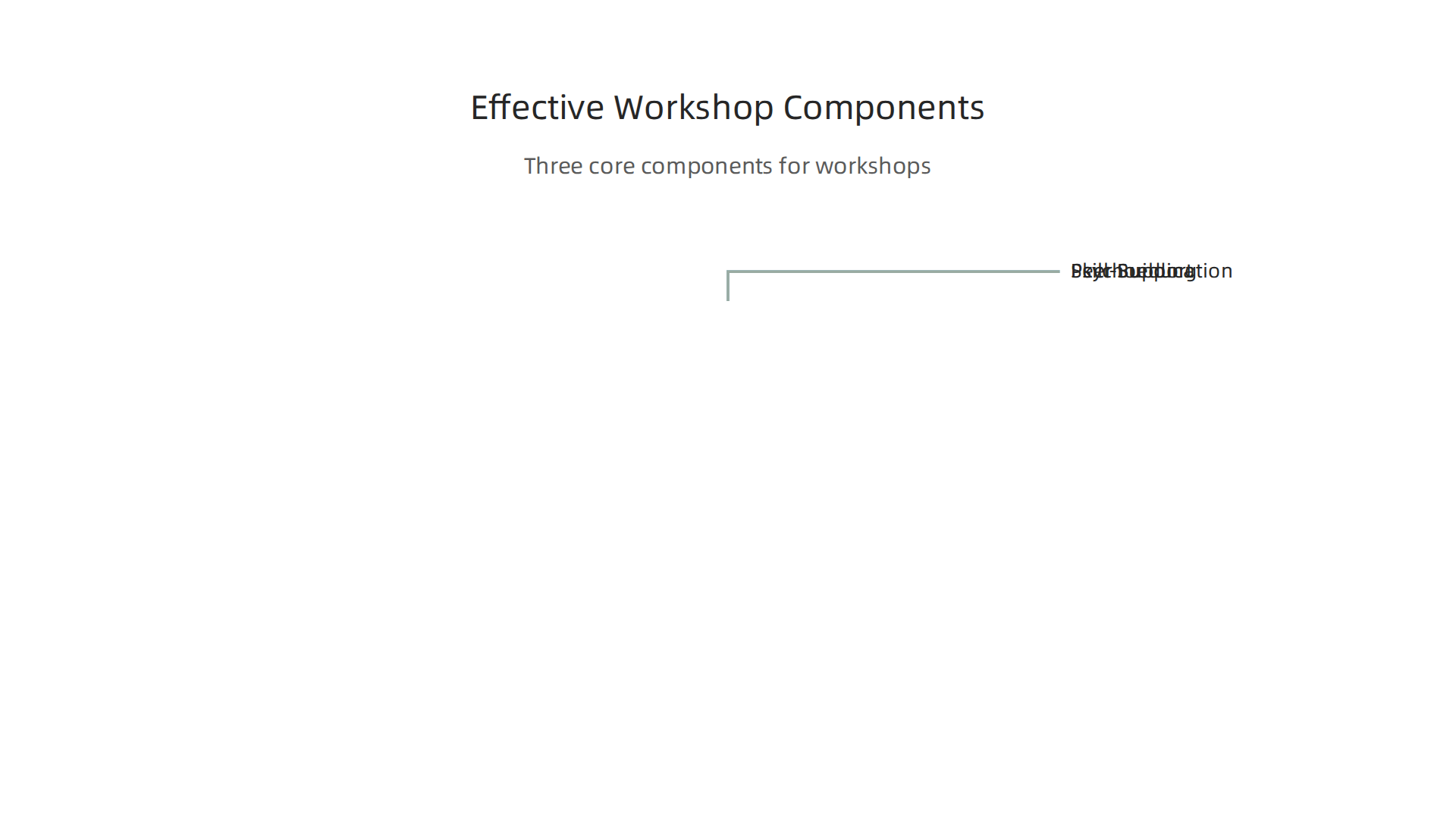 The three core components that form the foundation of successful mental health education workshops for men.