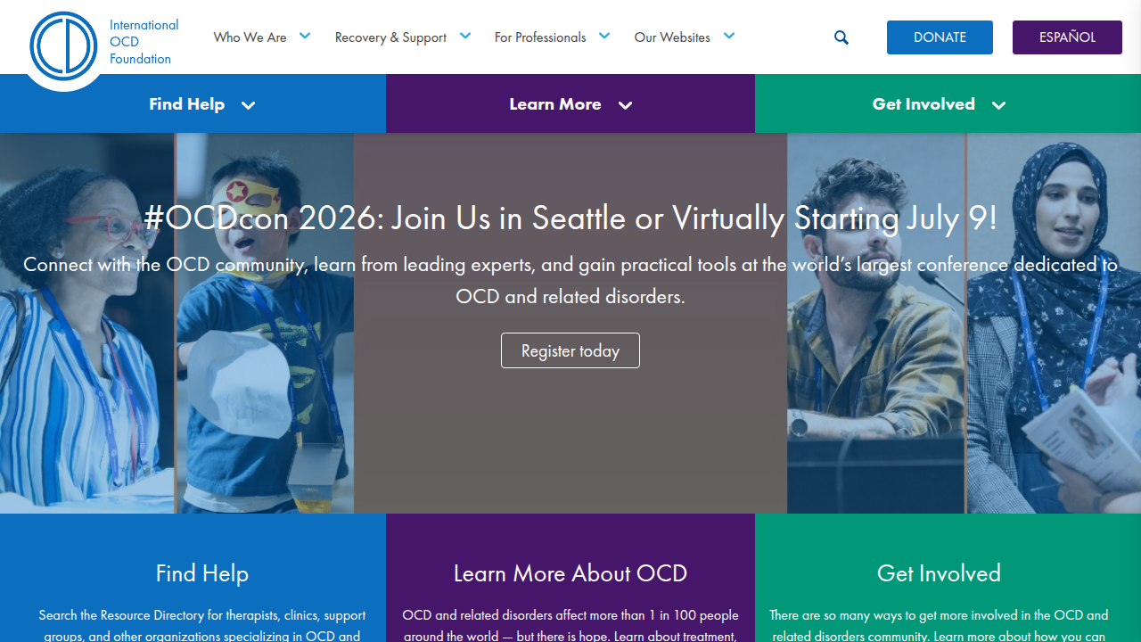 Discover resources for finding qualified therapists specializing in OCD treatment on the International OCD Foundation's website.