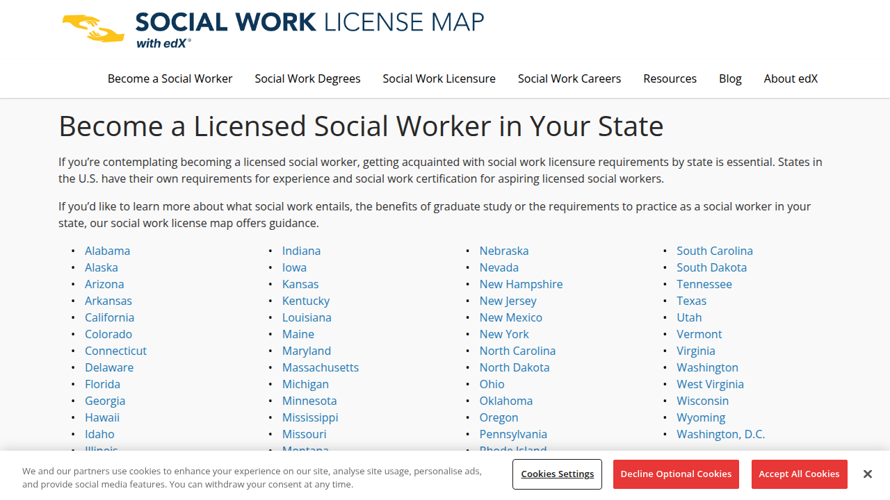 View resources and state-specific requirements for counseling and social work licensure.