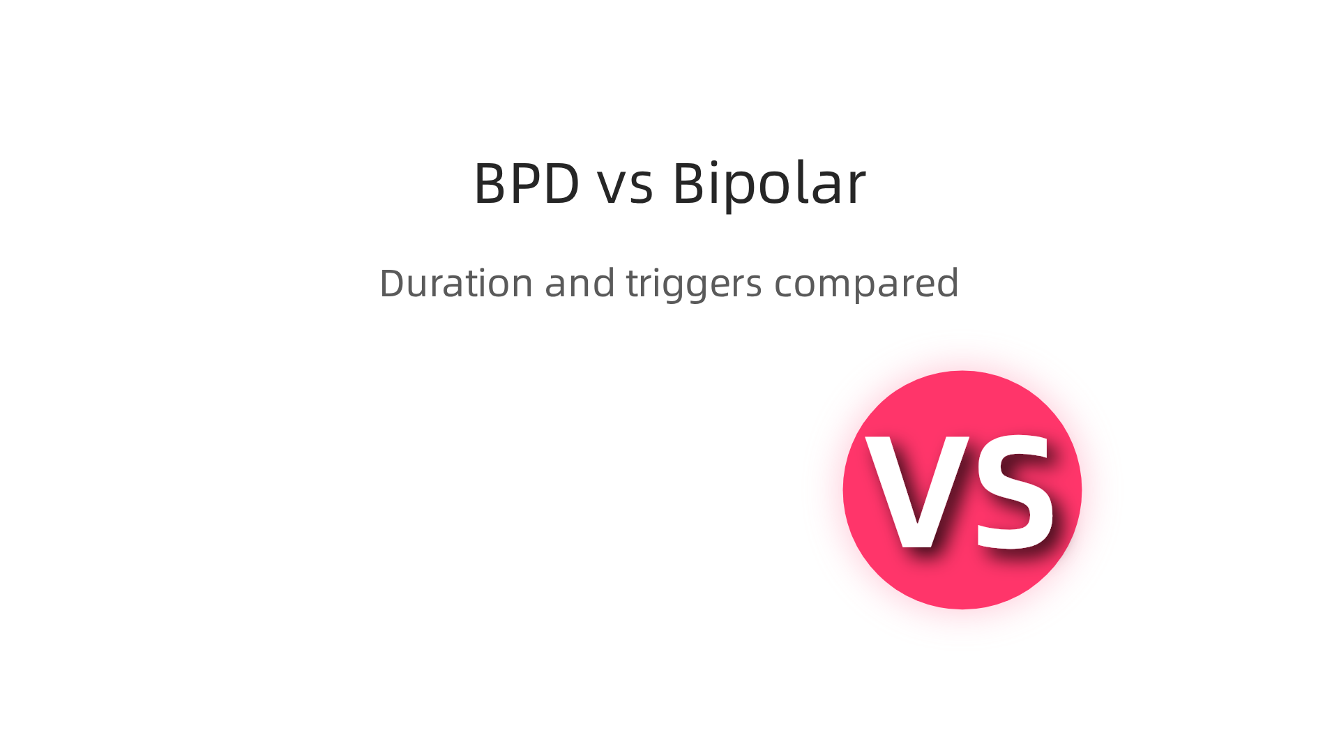 Comparison of mood shift durations and triggers for Borderline Personality Disorder and Bipolar Disorder.