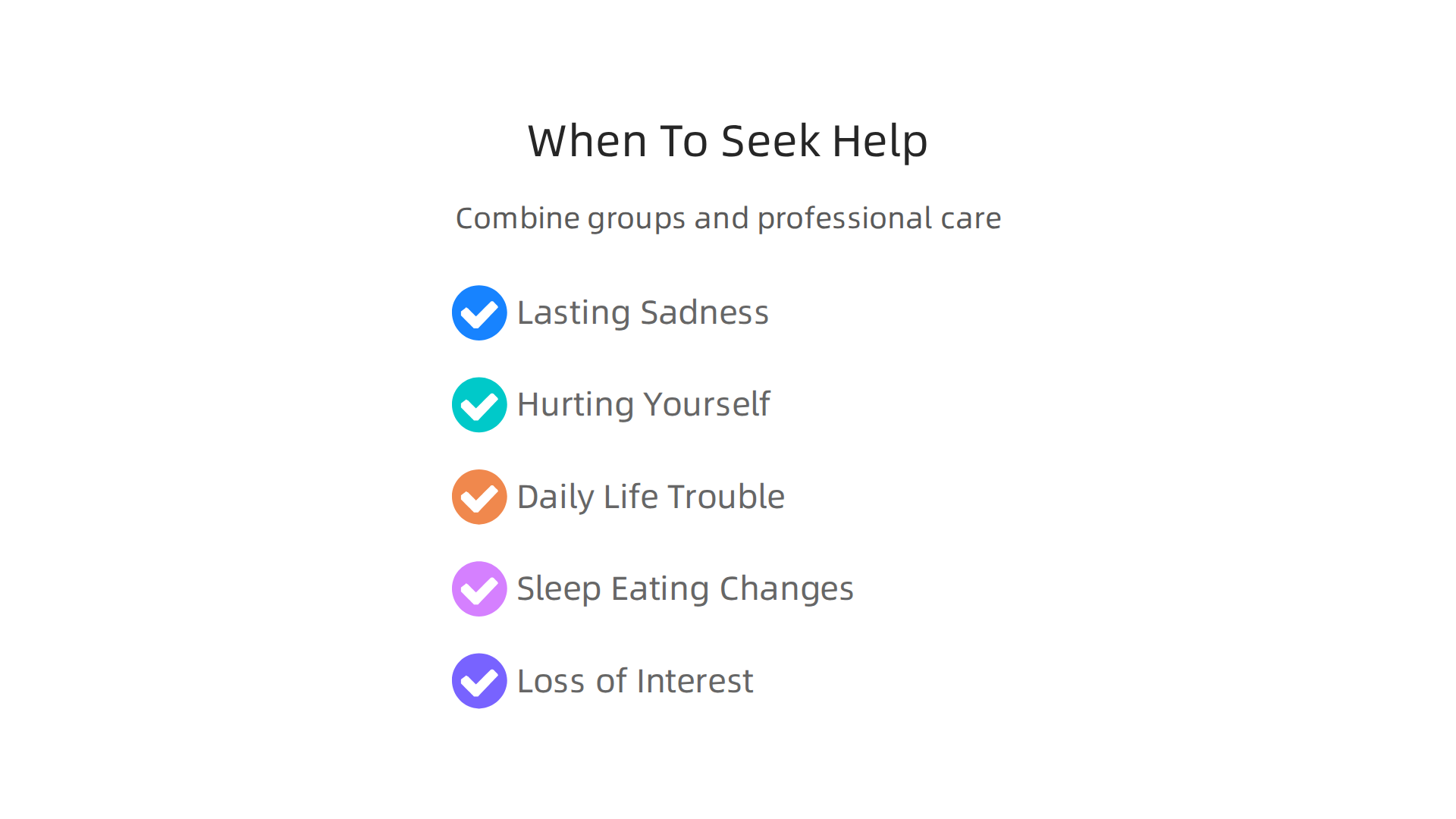 Important signs indicating when to combine empty nest support groups with professional mental health assistance.