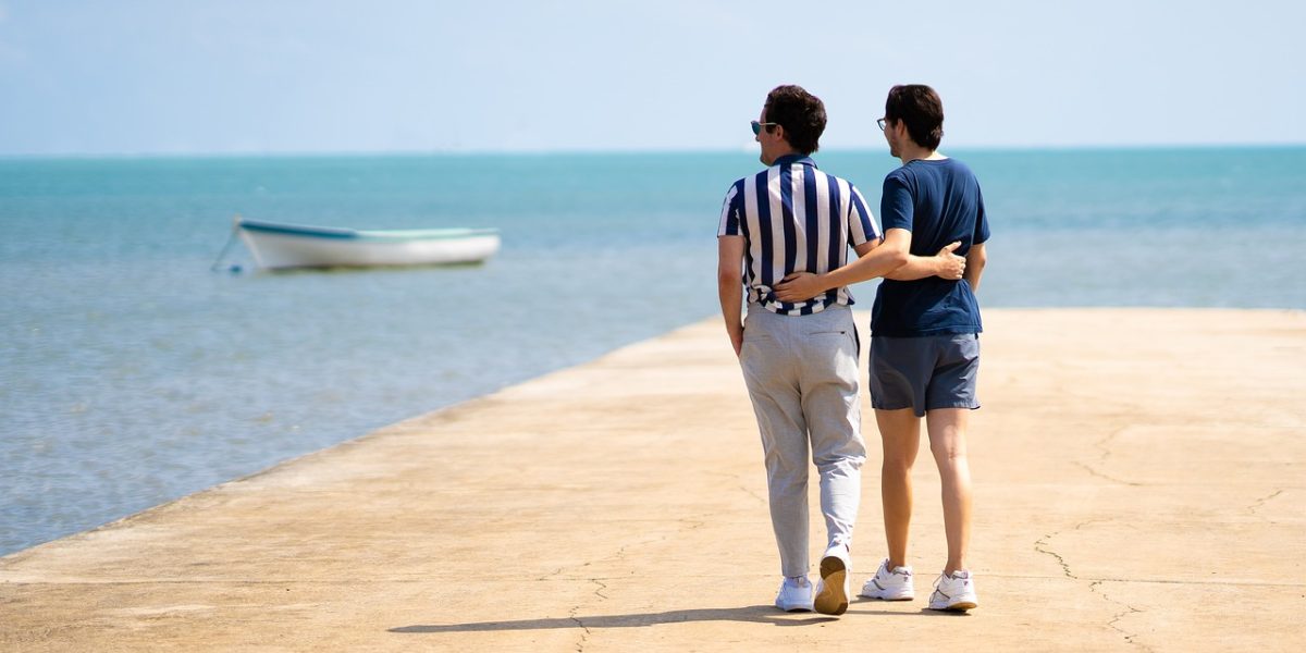 A group of men enjoying a shared outdoor activity, fostering continued connection and friendship.
